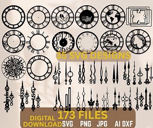 Clock Face SVG Bundle: Vintage & Modern Clock Cut Files (digital Download) - Etsy