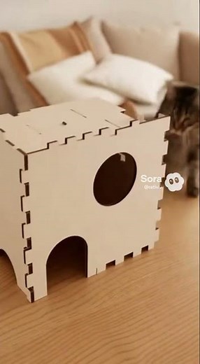 DIY Laser-Cut Cat Maze (15s Build → Play)