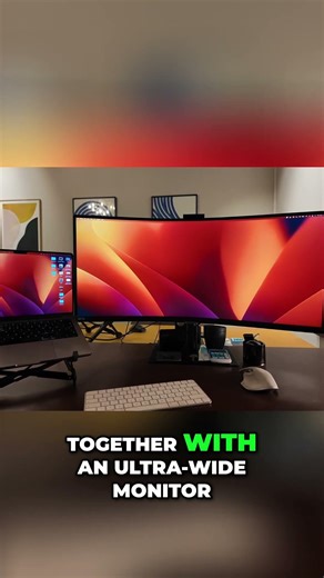 My ULTIMATE Desktop Setup: MacBook Pro & Ultra-Wide Monitor #shorts
