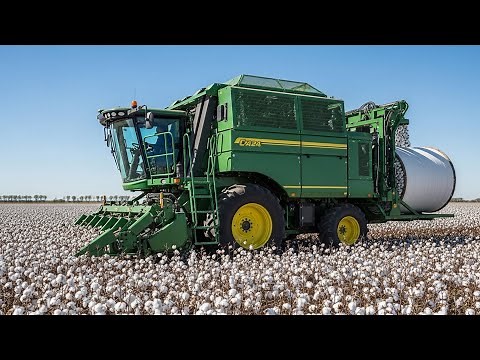 How Millions of Tons of Cotton Are Harvested and Processed | Large Scale Farming