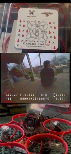 The hummingblood 75! 🩸 Quick demo of a hummingbird v4 75 0802 25000kv 75mm lite at frame 550 mah NX69