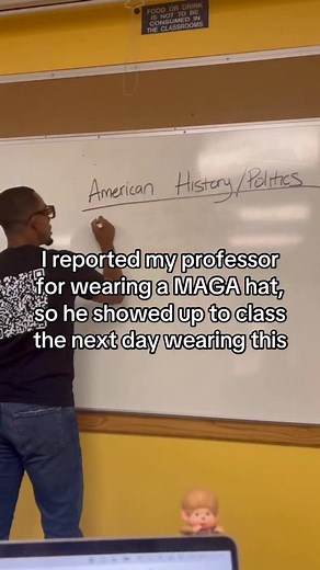 2.4K views · 56K reactions | Should he be allowed to bring politics in the class? #maga #donaldtrump #president #ymca #trump #scan #qr #republicans #classroom #school #college #hoodie | Pete's Pranks | Facebook