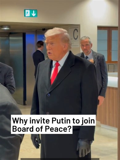 At Davos, Trump was asked why he invited Putin to the Board of Peace if he worries Russia may invade Greenland: