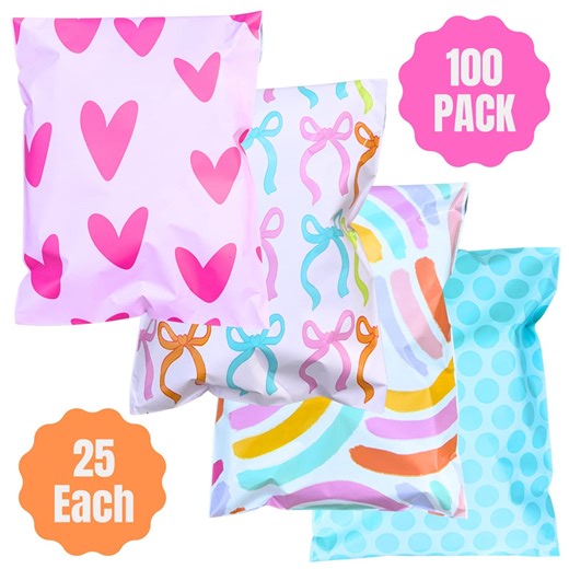 10x13" Poly Mailers Variety Pack 100ct | Cute Boutique Poly Mailers | Durable Self-seal Mailing Bags | Colorful Packaging Supplies - Etsy Canada