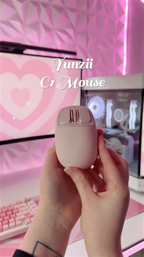 The cutest & squishiest gaming mouse - Yunzii C1 Silicone Mouse #shorts #pink #gamingsetup #tech