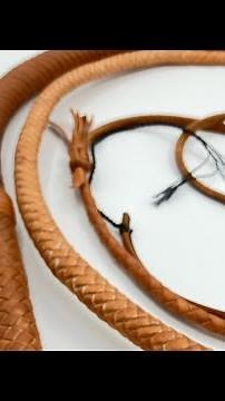 Making a leather bullwhip