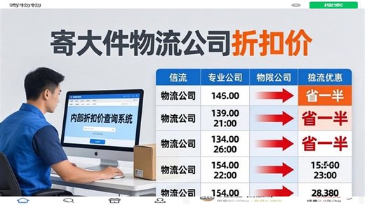 寄大件哪家物流公司性价比高？这样寄省一半