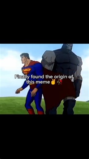 Memes® on Instagram: "This video features a dramatic and humorous confrontation between Darkseid, Superman, and Supergirl in an animated style. It begins with Darkseid standing over a defeated Supergirl, ominously promising to meet again before walking away. As he departs, Superman arrives and confrontatively asks if Darkseid thought he could simply leave. The tension quickly shifts into a comedic meme format as Superman attempts to walk past, only for Darkseid to repeatedly and rhythmically gra