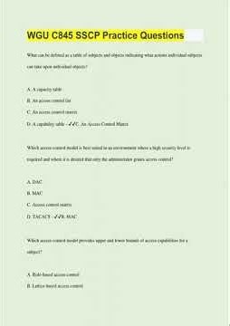 Wgu C845 Sscp Practice Questions 2024 2025 Ace Your Exam On The First Attempt