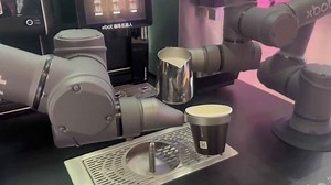 Coffee-making robot Has hilarious slip-up