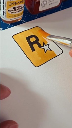 Rockstar Games logo written with calligraphy pens #gta6