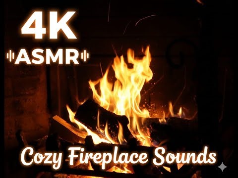 Fireplace ASMR 🔥 Crackling Fire Sounds for Deep Sleep | No Talking