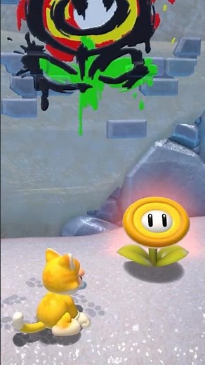 This happens when Mario uses a Thunder Flower in Super Mario 3D World + Bowser Fury!