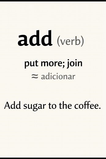 Add (Verb) Explained – A1 English#add #a1english #englishshorts #learnenglish