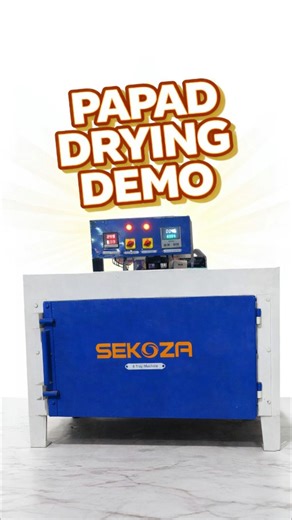 Papad Drying Demo Using Sekoza Dryer Machine | Food Processing Equipment