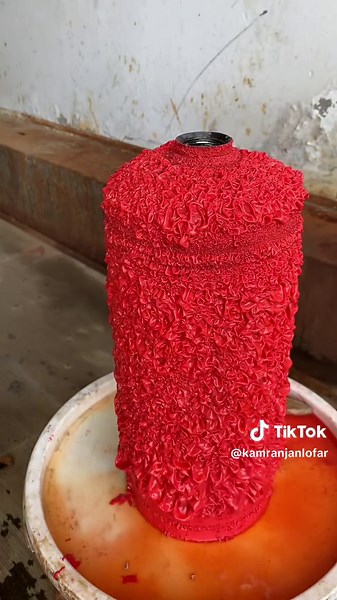 Explosive Foam Reaction on Red Object Demonstration