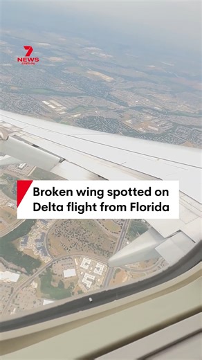 292K views · 1.7K reactions | A Delta Air Lines passenger described the worrying moment she spotted an issue with the plane’s left wing while in the air on a flight from Orlando to Austin. #plane #airtravel #delta #texas #florida | 7NEWS Australia | Facebook