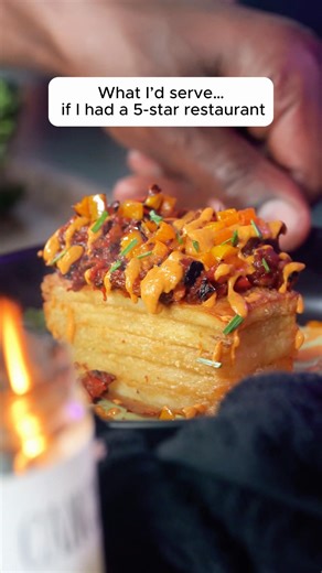 5- Star Style Calabrian Chili Morel Potato Stack @e@edenfoodsD