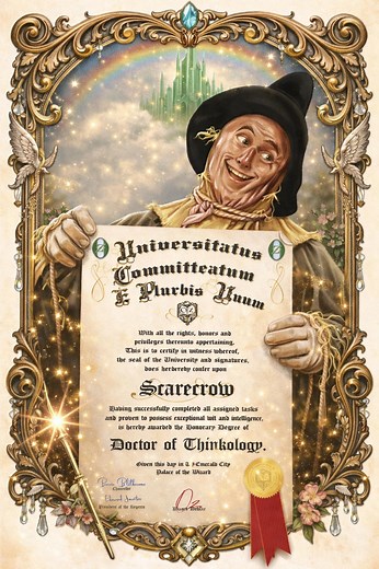 Scarecrow's Diploma Wizard of Oz 1939 - Etsy