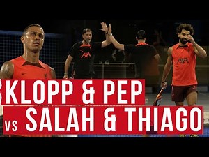 Klopp & Pep Lijnders vs Mo Salah & Thiago in padel challenge