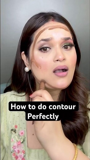 How to contour round face ✅ perfectly/ #contourtutorial #makeupartist