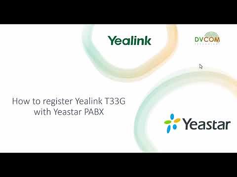 How to configure Yealink T33G | DVCOM Technical Lab