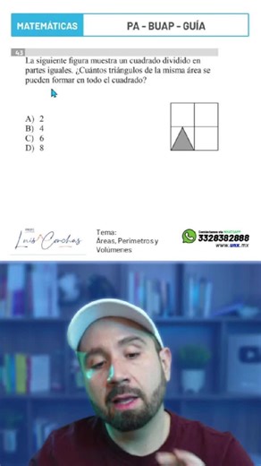 Ejercicio de triángulos en cuadrado - Guía BUAP