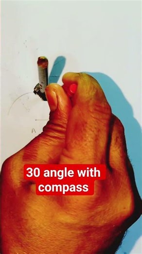 30 angle with compass #maths #drawing #diy #mathematics #youtube #sewing #geometry #angles