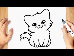 How To Draw a Cute Kitty Cat Step by step
