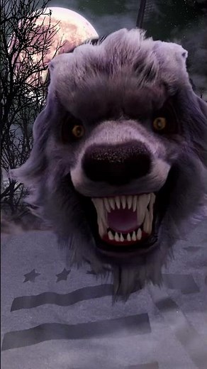 Terrifying Werewolf Howl Under Full Moon: Spine-Chilling Halloween Animation#werewolf