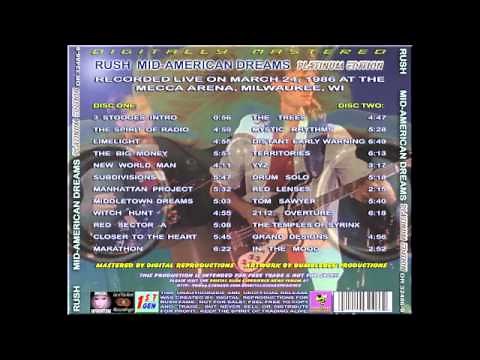 RUSH - Mid-American Dreams PE - Power Windows Tour 1986 (full concert)