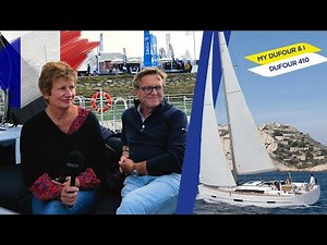 Sylvie and Bernard, committed to the posidonia aboard their sailboat Dufour