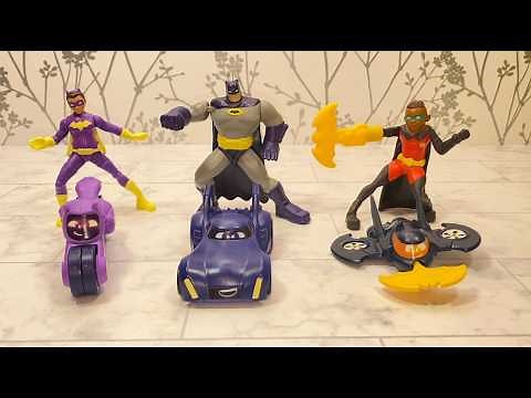 Burger King Batman BATWHEELS 2023 COMPLETE SET of 6 Review Fast Food Collection - Happy Meal