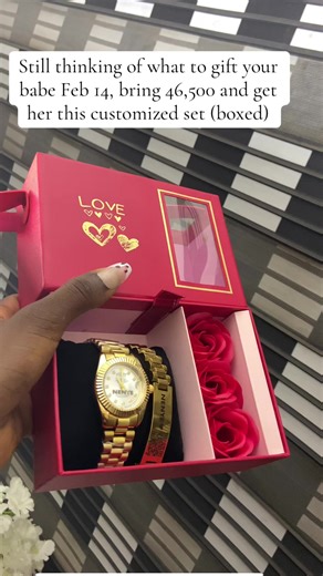 Price includes Customized (Bracelet with QR code and female Rolex watch) Rose 🌹 box WhatsApp line:08147609567 Location: Ibadan, Oyo state , Nigeria #valentinegift #valentinesday #giftideasforhim #giftideasforhim #dailytaskswithsbijan23