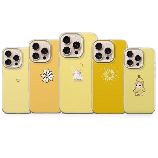 Simple Yellow Phone Case – Minimal Aesthetic Cover for iPhone 17 Air 16e 15 Pro Max 14 13 | Samsung S25 Ultra S24 S23 FE | Google Pixel 10 - Etsy