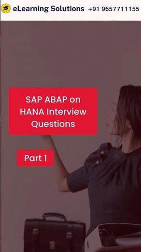 SAP ABAP on HANA interview questions part 1