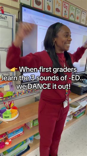 We’re learning all about the suffix -ED and its three sounds — /t/, /d/, and /ĭd/ — and yes… we turned it into a DANCE 💃🕺 If you teach first grade, you already know: 👉 movement = engagement 👉 engagement = retention This is how we make phonics stick ✨ Save this idea for later and try it with your students! #FirstGradeTeacher #TeachersofTikTok #Teachertok #Teacher