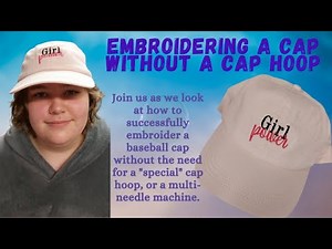 Free Machine Embroidery Classes - Locked In Stitchers - Embroidering A Cap without a Cap Hoop!