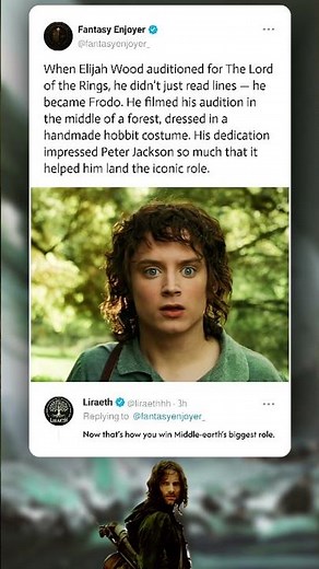 Elijah Wood Became Frodo Before He Even Got the Role 🧙‍♂️🎬 #LOTR #ElijahWood #MovieFacts