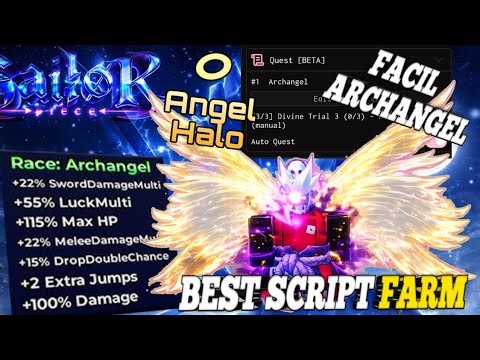 SAILOR PIECE 🪽 UPD | COMO SACAR LA RAZA ARCHANGEL | BEST SCRIPT FARM | BOSSES | ROBLOX DE CELULAR 🫡