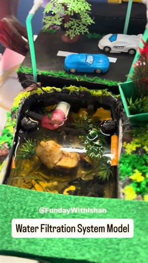 Water Filtration System Model | Waste Water Filtration System | Water Purification Working Model DIY