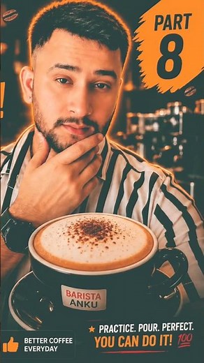 ☕ Perfect Cappuccino Tutorial | Coffee Series Part 8 | Barista Skills & Coffee Art #youtubeshorts