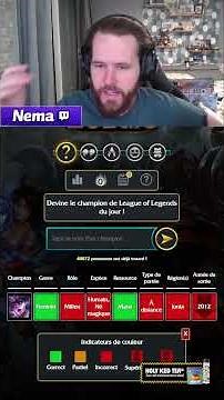 twitch.tv/Nema - A... laborious attempt (loldle #11) #lol #loldle #twitch #leagueoflegends