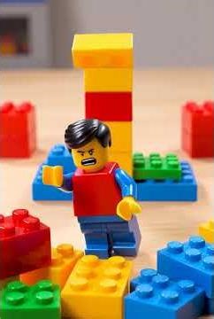 LEGO minifigure tries to build… then everything explodes! 😳💥