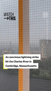 24K views · 99 reactions | Here's a shocking display of nature's power — Juan Pablo Ugarte caught this extremely close lightning strike in Cambridge, MA, on Wednesday showing the raw energy that lightning possesses | NowThis | Facebook