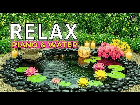 Peaceful Piano & Water Sounds 🌙 Stress Relief, Healing Music, Meditation