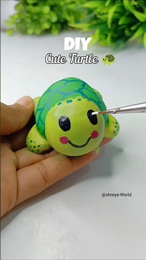 DIY Turle From Stone 🐢😱 || Stone art || cute Turtle diy #craft #ideas #diy #stoneart #turtle #cute