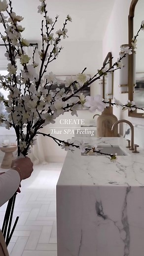 8.1K views · 187 reactions | HOW TO CREATE a Spa Like Bathroom 懶 When Designing our Primary Bathroom, I knew that I wanted it to feel light & bright, yet have that cozy spa feeling. #interiordesign #reelsvideo #diy #reelsfacebook #homerefresh #bathroomdesign #bathroomdecor #homedecor #spa #spabath #designer | The Hillary Style | Facebook