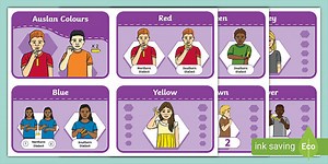 Auslan Colours Flashcards