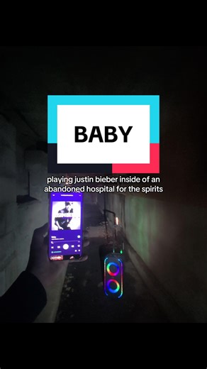 playing justin bieber inside of a real haunted “abandoned” looking hospital for the spirits! comment what song i should play for them next 🫶🔊 #haunted #paranormal